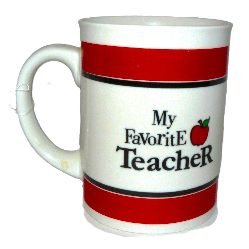 My Favorite Teacher Mug w Red & Black Design Brother Sister Design Studio